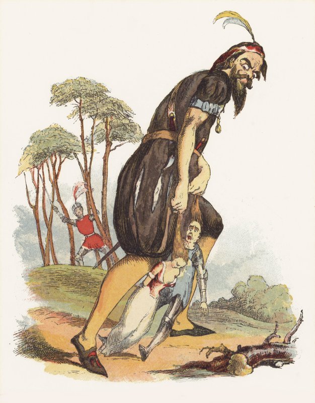 Ilustrace pro Jack The Giant Killer (barevné lito) od Richard Doyle