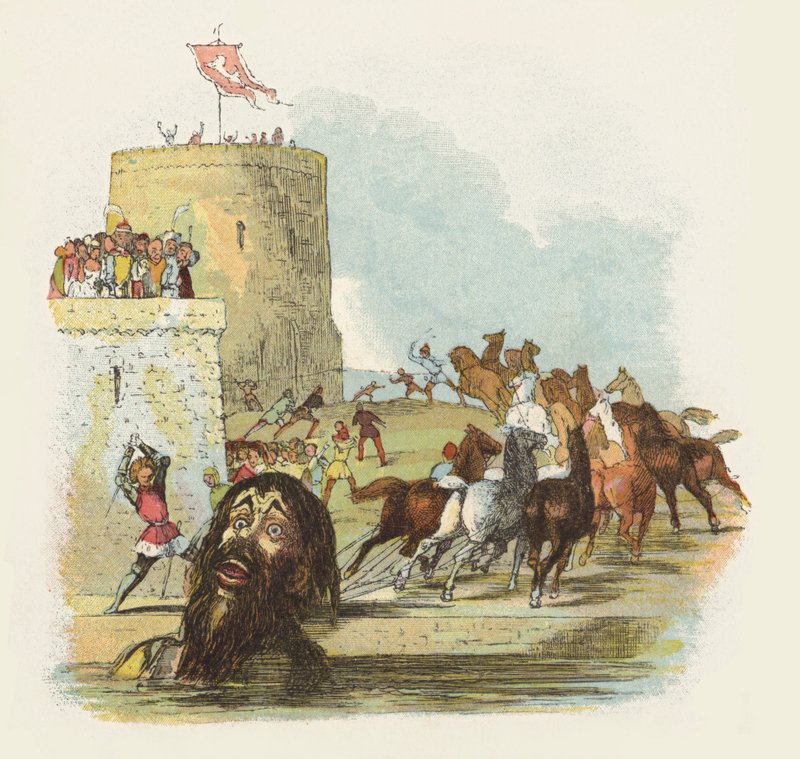 Ilustrace pro Jack The Giant Killer (barevné lito) od Richard Doyle