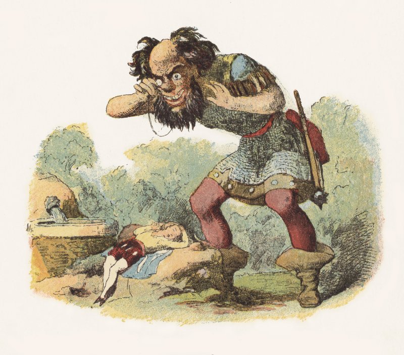 Ilustrace pro Jack The Giant Killer (barevné lito) od Richard Doyle
