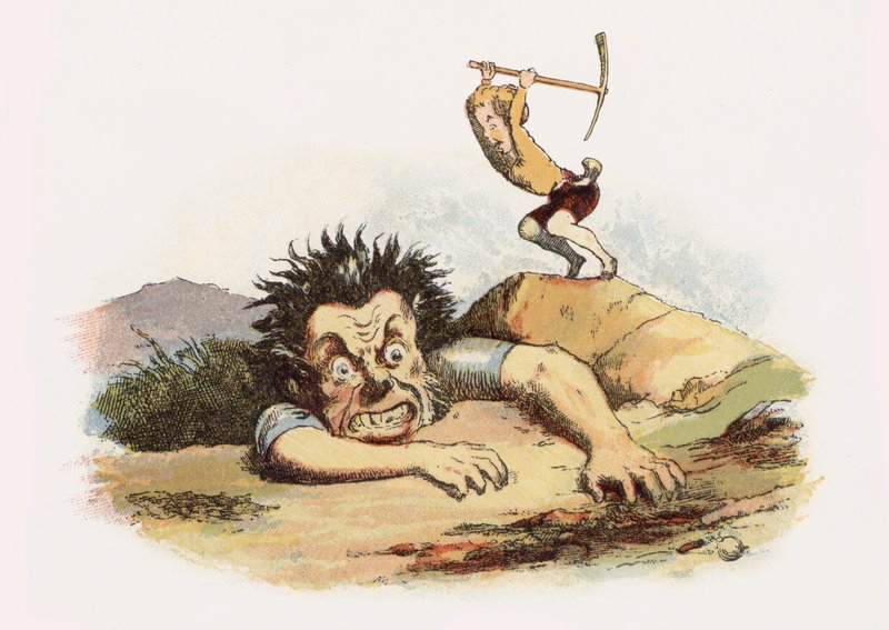 Ilustrace pro Jack The Giant Killer (barevné lito) od Richard Doyle