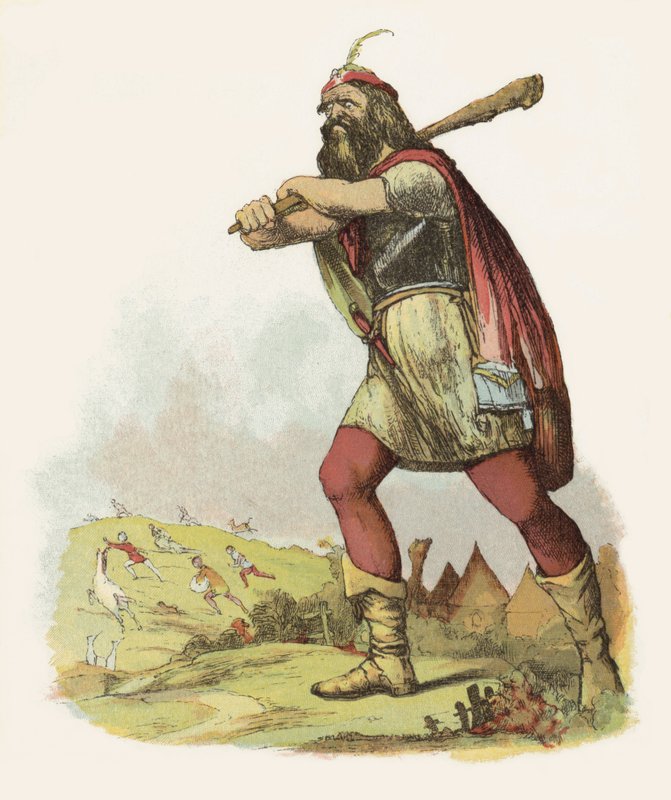 Ilustrace pro Jack The Giant Killer (barevné lito) od Richard Doyle