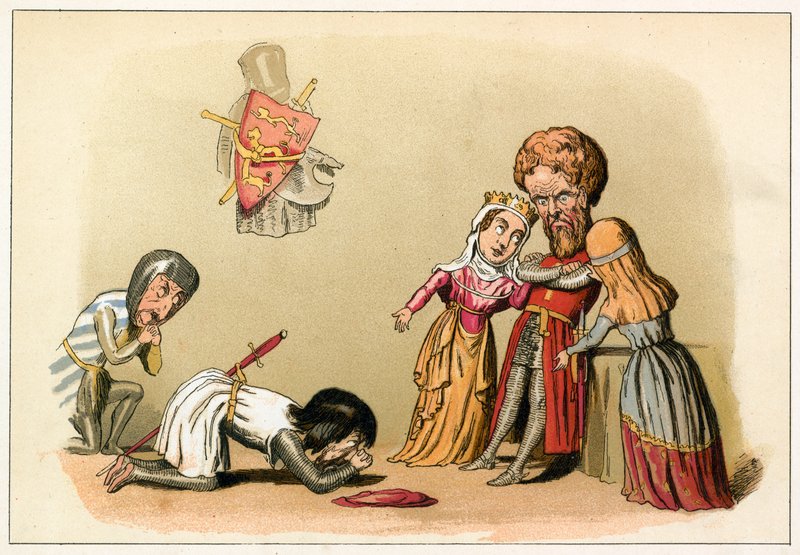 Král Jan se podřizuje svému bratru králi Richardovi od Richard Doyle