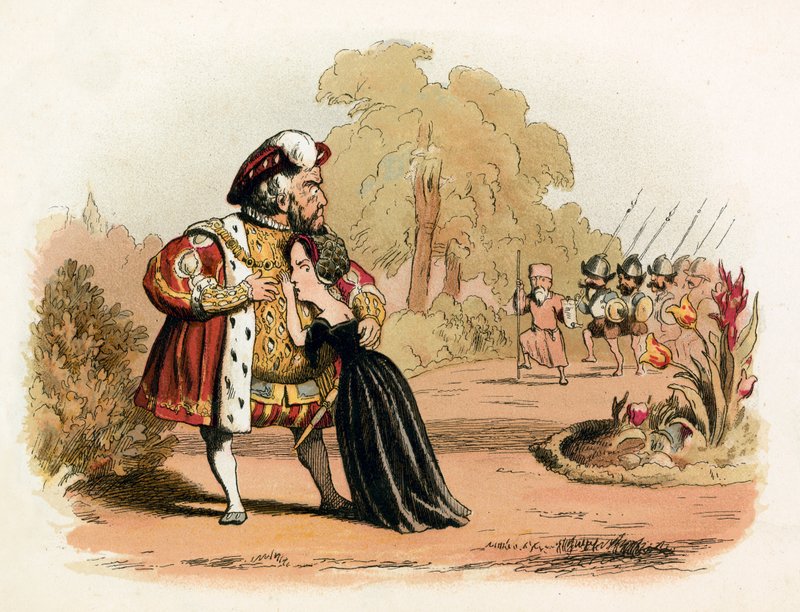 Úzký únik pro královnu Katharine Parrovou od Richard Doyle