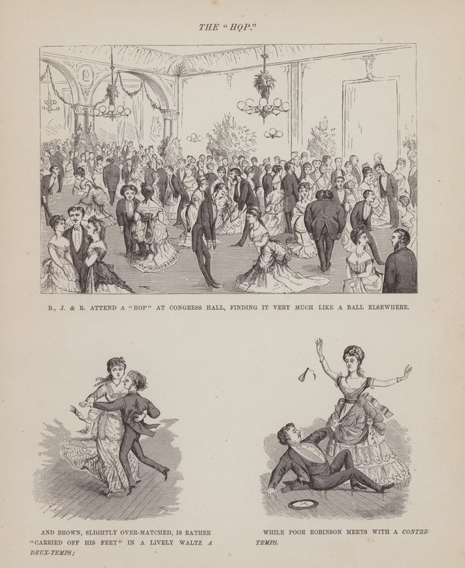 Stránka z The American Tour of pánů Brown, Jones a Robinson (rytina) od Richard Doyle