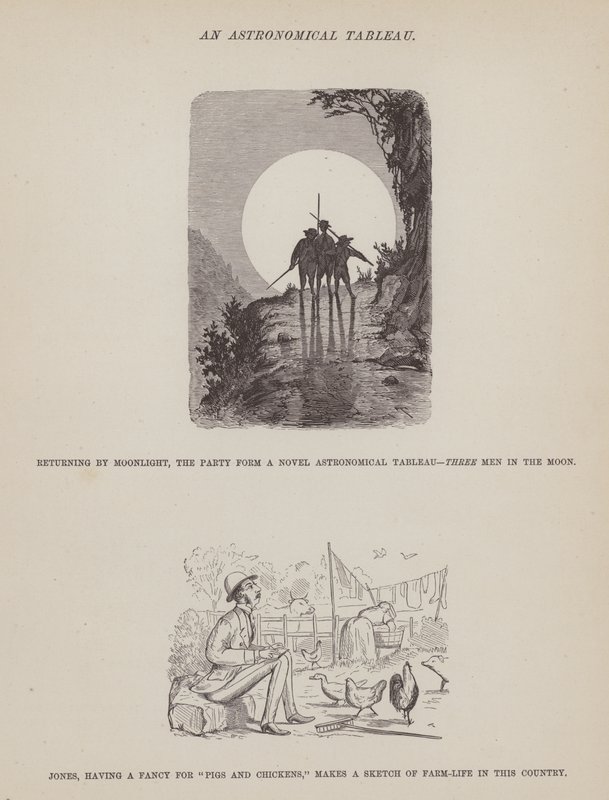 Stránka z The American Tour of pánů Brown, Jones a Robinson (rytina) od Richard Doyle