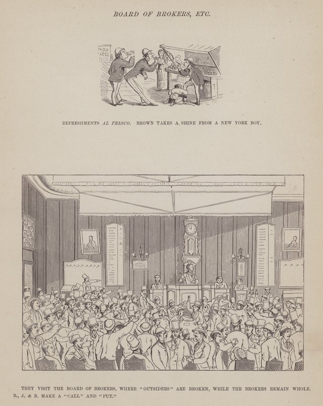 Stránka z The American Tour of pánů Brown, Jones a Robinson (rytina) od Richard Doyle