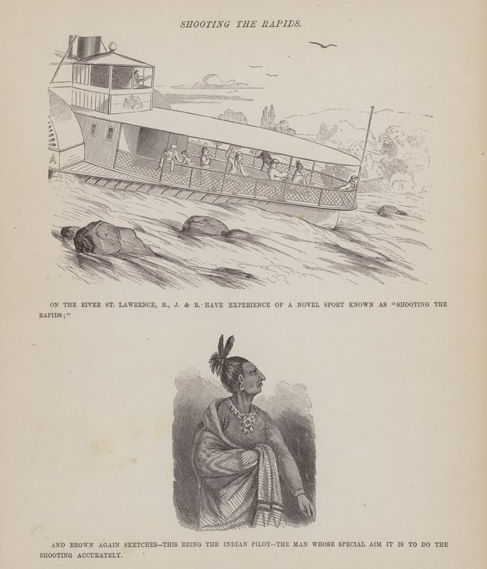 Stránka z The American Tour of pánů Brown, Jones a Robinson (rytina) od Richard Doyle