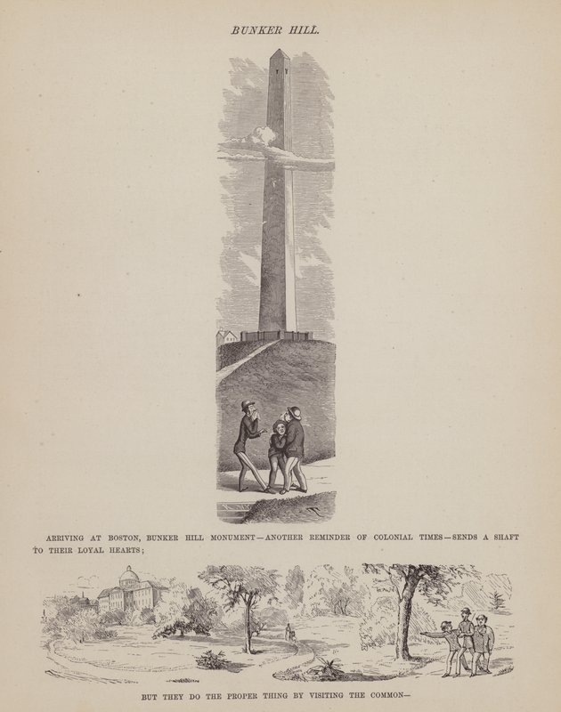 Stránka z The American Tour of pánů Brown, Jones a Robinson (rytina) od Richard Doyle