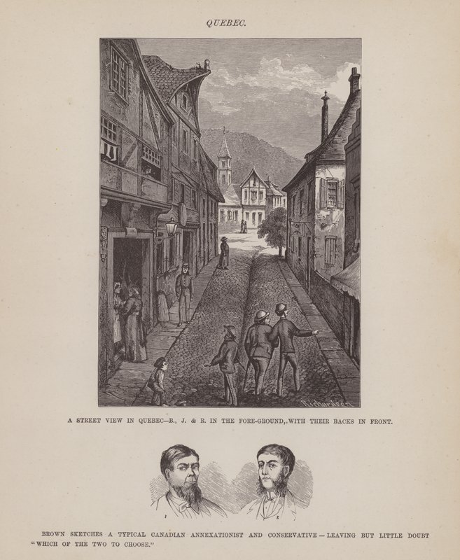 Stránka z The American Tour of pánů Brown, Jones a Robinson (rytina) od Richard Doyle