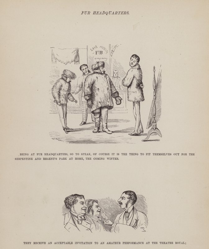 Stránka z The American Tour of pánů Brown, Jones a Robinson (rytina) od Richard Doyle
