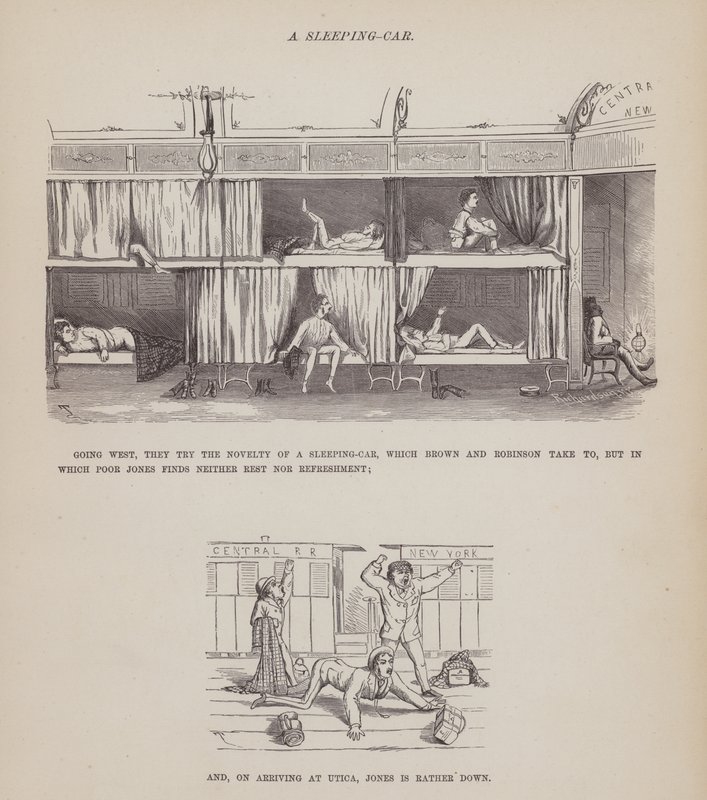 Stránka z The American Tour of pánů Brown, Jones a Robinson (rytina) od Richard Doyle