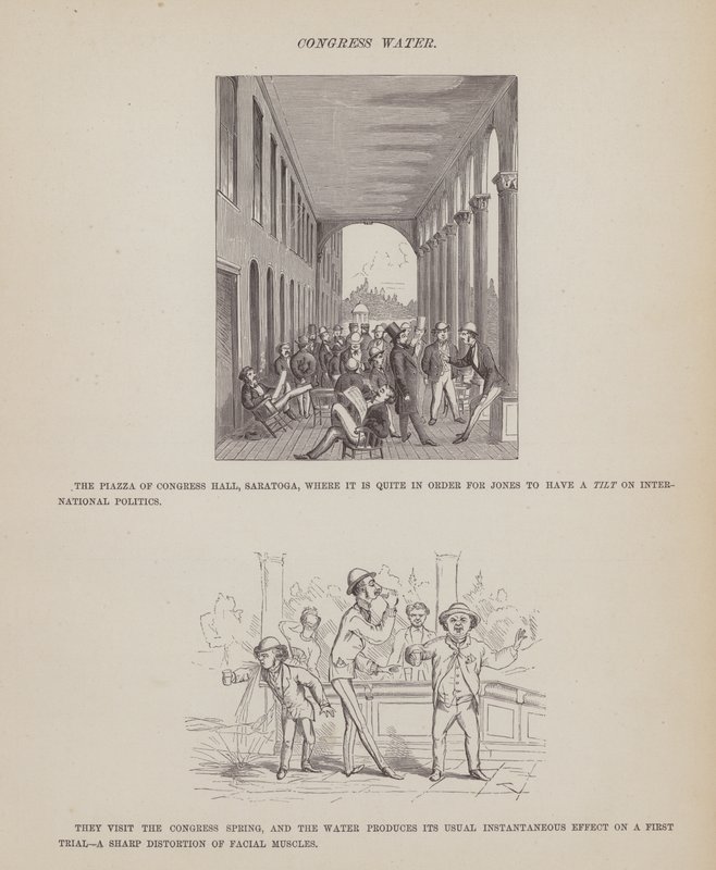 Stránka z The American Tour of pánů Brown, Jones a Robinson (rytina) od Richard Doyle