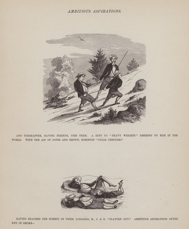 Stránka z The American Tour of pánů Brown, Jones a Robinson (rytina) od Richard Doyle