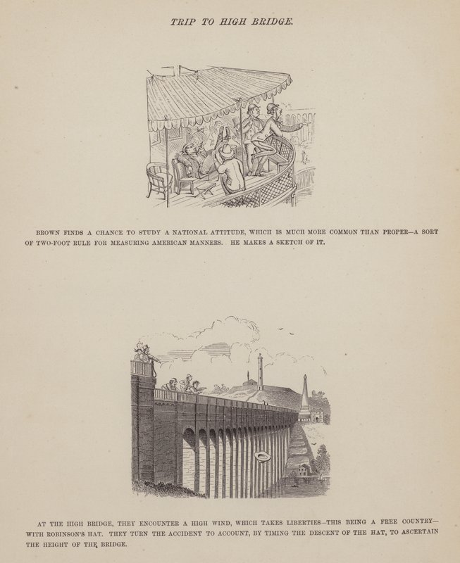 Stránka z The American Tour of pánů Brown, Jones a Robinson (rytina) od Richard Doyle