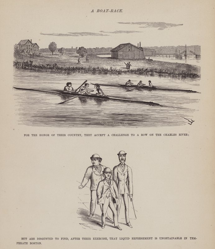 Stránka z The American Tour of pánů Brown, Jones a Robinson (rytina) od Richard Doyle