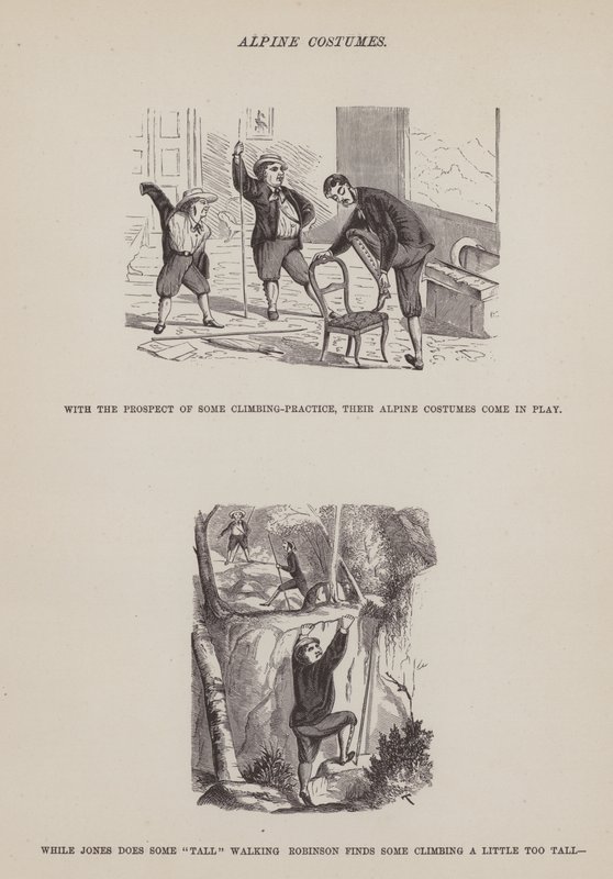 Stránka z The American Tour of pánů Brown, Jones a Robinson (rytina) od Richard Doyle