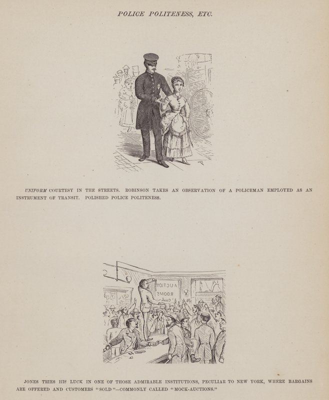 Stránka z knihy The American Tour of Messrs Brown, Jones and Robinson (rytina) od Richard Doyle