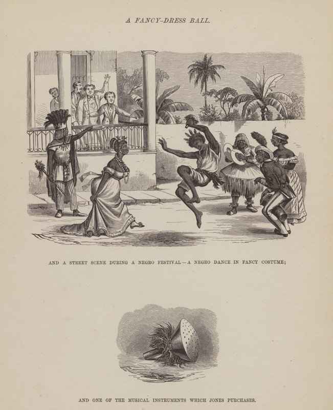 Stránka z The American Tour of pánů Brown, Jones a Robinson (rytina) od Richard Doyle