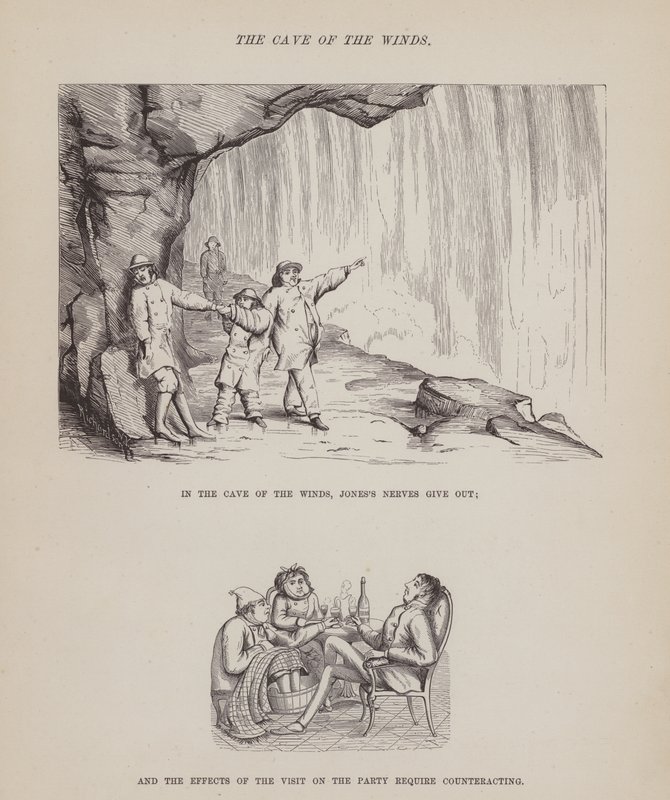 Stránka z The American Tour of pánů Brown, Jones a Robinson (rytina) od Richard Doyle