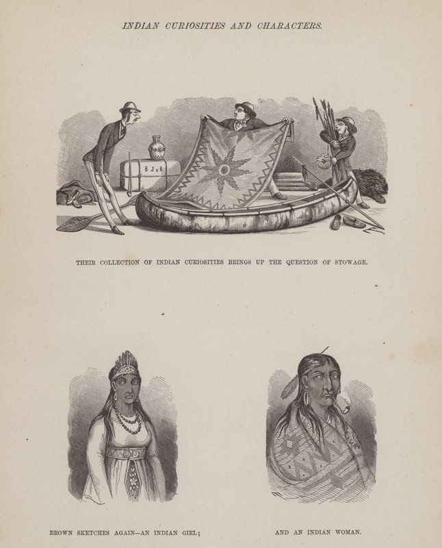 Stránka z The American Tour of pánů Brown, Jones a Robinson (rytina) od Richard Doyle