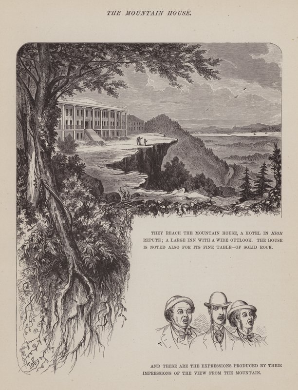 Stránka z The American Tour of pánů Brown, Jones a Robinson (rytina) od Richard Doyle
