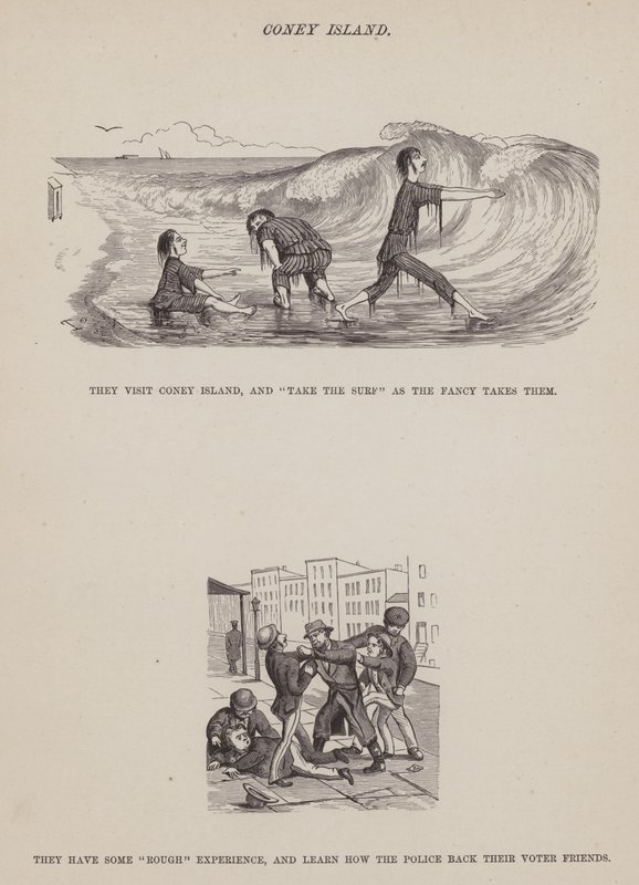 Stránka z The American Tour of pánů Brown, Jones a Robinson (rytina) od Richard Doyle