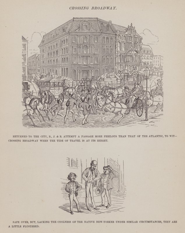 Stránka z The American Tour of pánů Brown, Jones a Robinson (rytina) od Richard Doyle