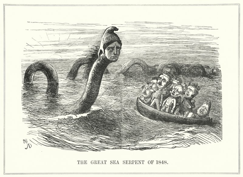 Punch cartoon: Revolutions of 1848 (rytina) od Richard Doyle