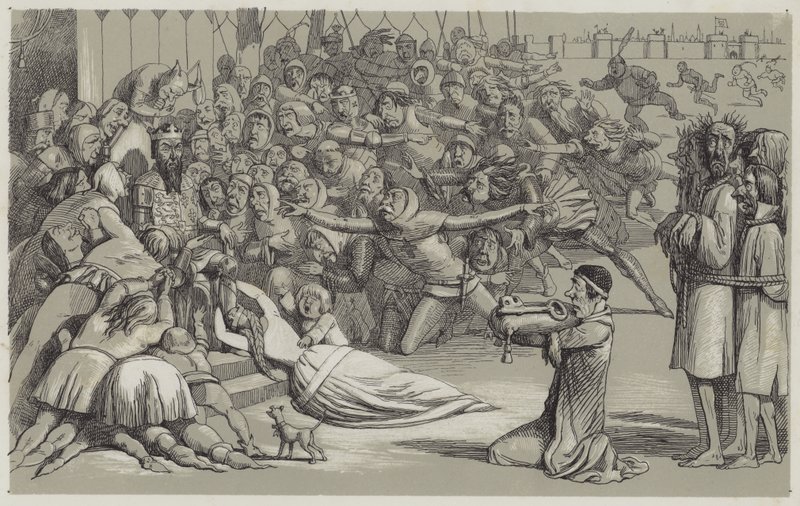 Kapitulace Calais (akvatinta) od Richard Doyle