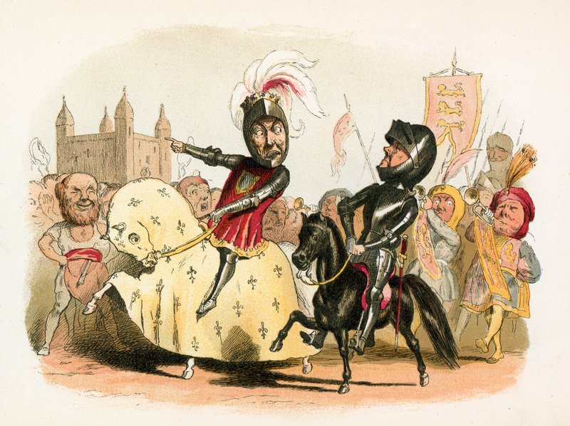 Černý princ a francouzský král vstupují do Londýna od Richard Doyle