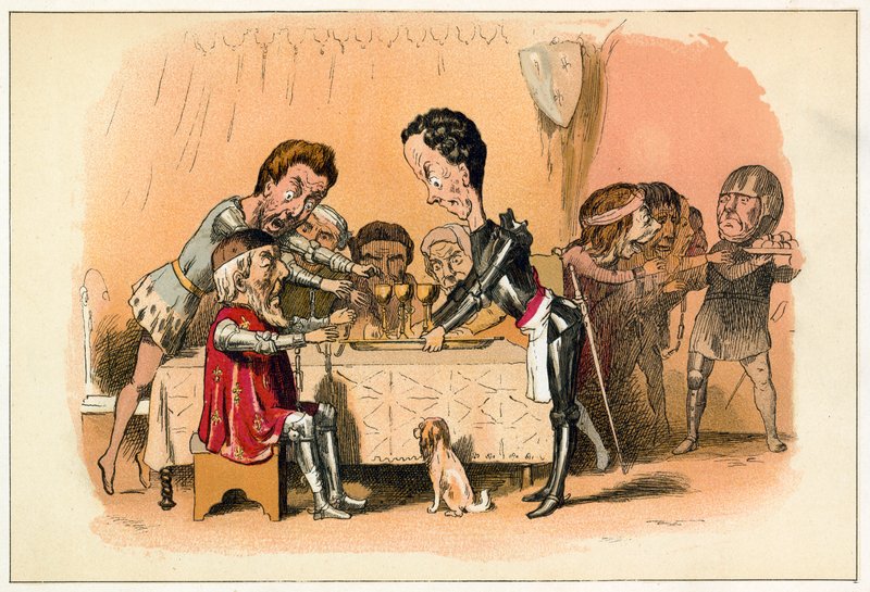 Černý princ čeká na svého vězně krále Jana od Richard Doyle