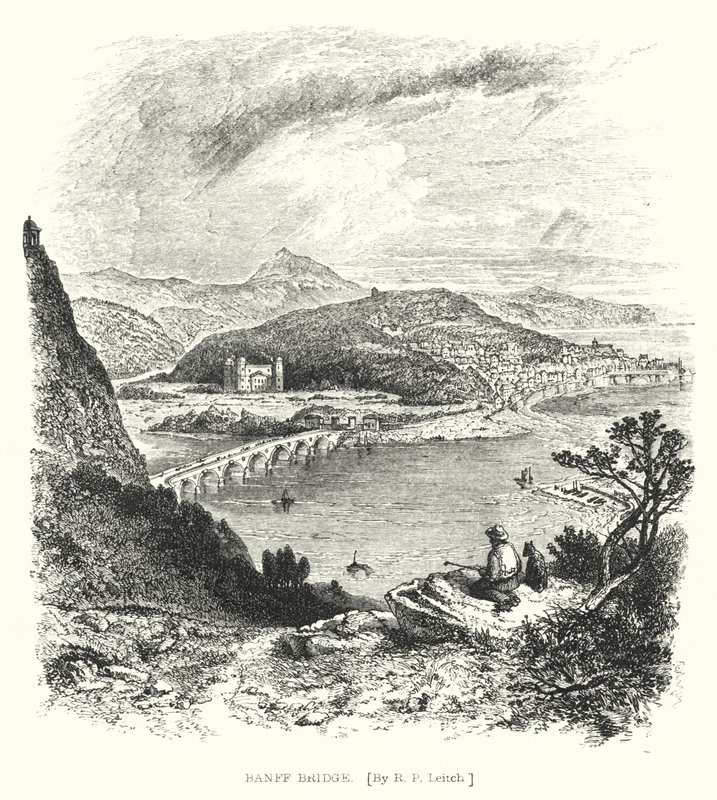 Banff Bridge (rytina) od Richard Principal (after) Leitch