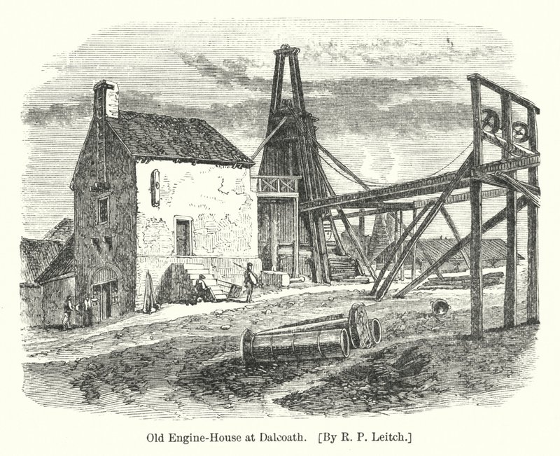 Old Engine-House at Dalcoath (rytina) od Richard Principal (after) Leitch