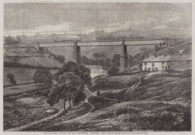 Viadukt Mottram na železnici Manchester, Sheffield a Lincolnshire Railway od Richard Principal Leitch
