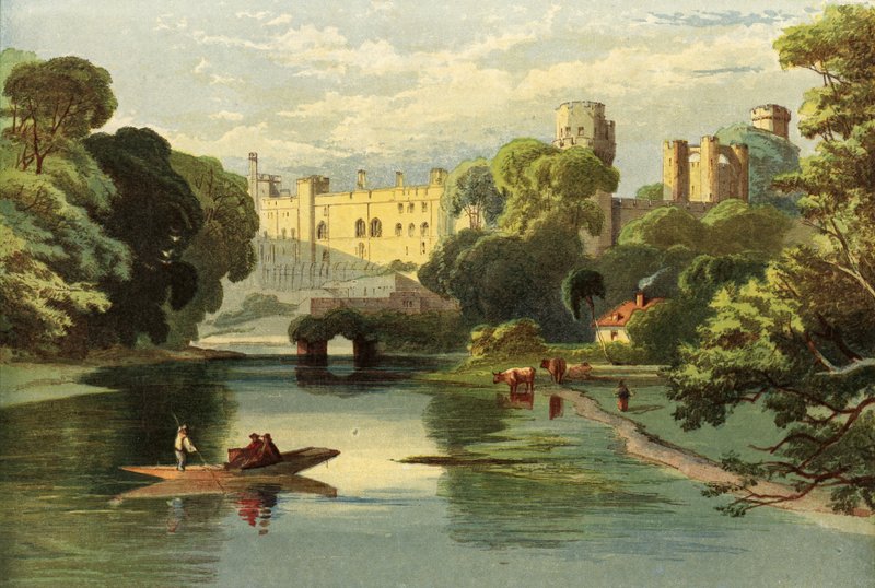Návštěva královen ve Warwickshire, hrad Warwick od Richard Principal Leitch