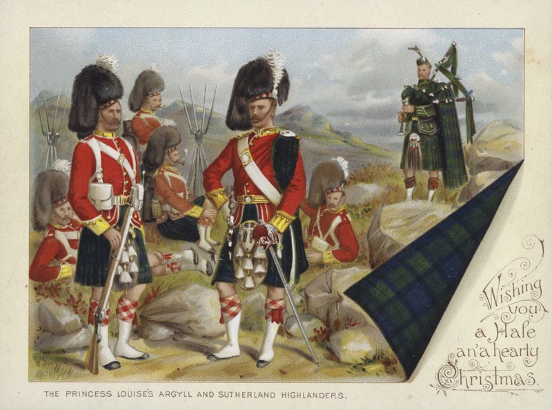 Argyll princezny Louise a Sutherland Highlanders (chromolitho) od Richard Simkin