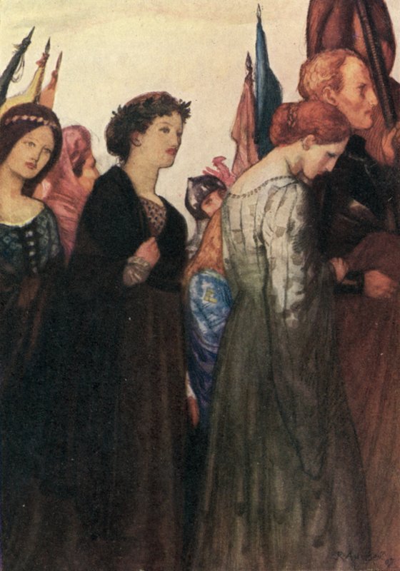 A krása tvoří krásný starý rým, na chválu mrtvých dam a krásných rytířů od Robert Anning Bell