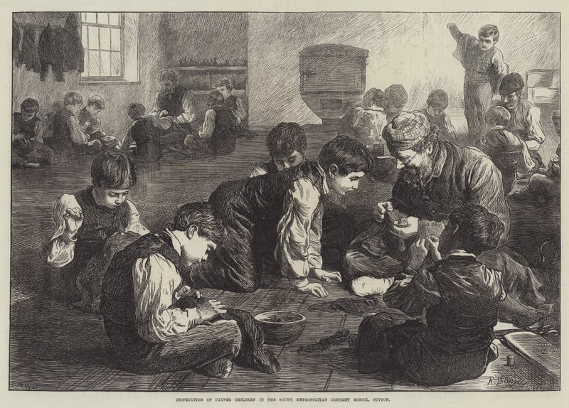 Výuka chudých dětí ve škole South Metropolitan District School, Sutton od Robert Barnes