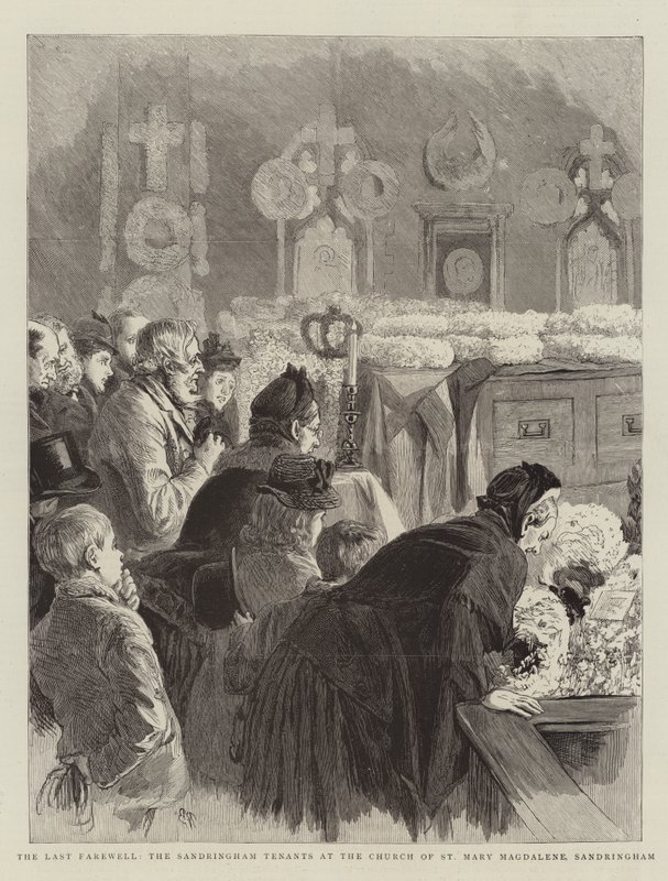 Poslední sbohem, nájemníci Sandringhamu v kostele Svaté Máří Magdaleny, Sandringham od Robert Barnes