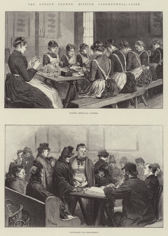 Londýnská květinová mise, Clerkenwell-Close od Robert Barnes