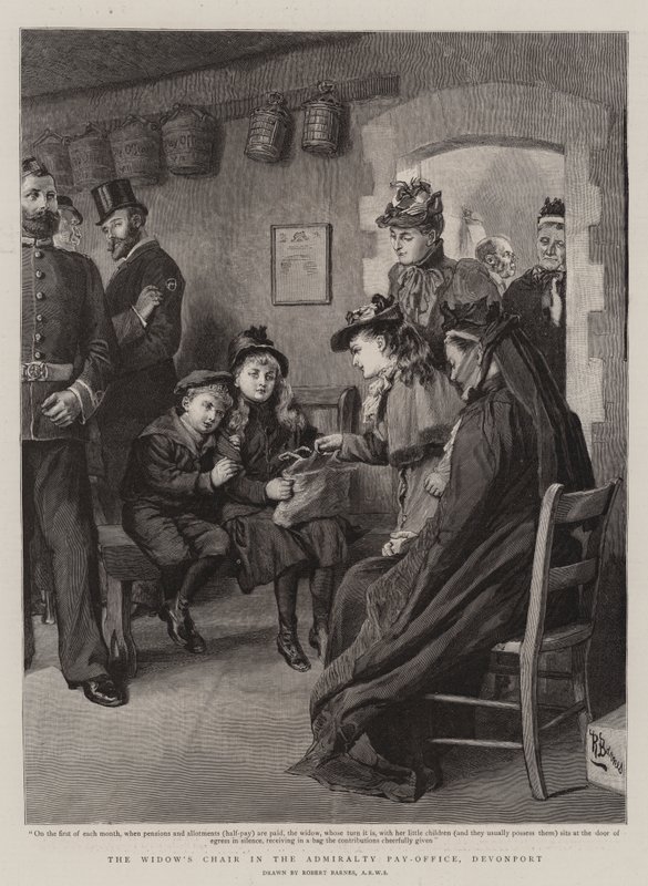 Křeslo vdovy ve výplatní kanceláři admirality, Devonport od Robert Barnes