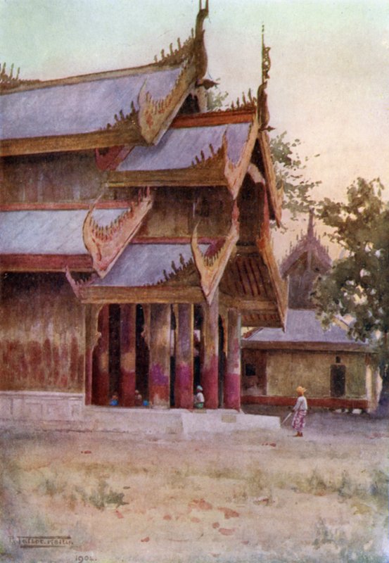 Portico paláce, Mandalay od Robert George Talbot Kelly