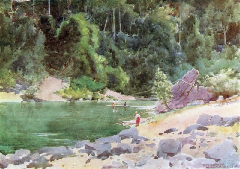 Trajekt na řece Nan-tu od Robert George Talbot Kelly