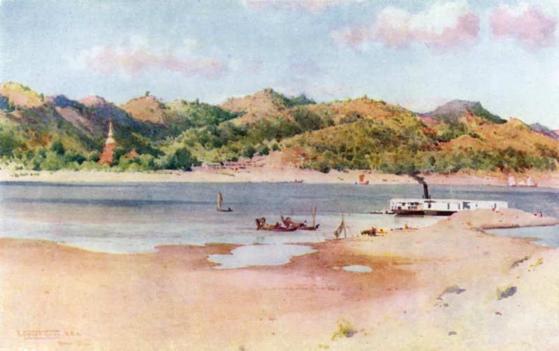 Landing-Ghaut v Prome, Low River od Robert George Talbot Kelly