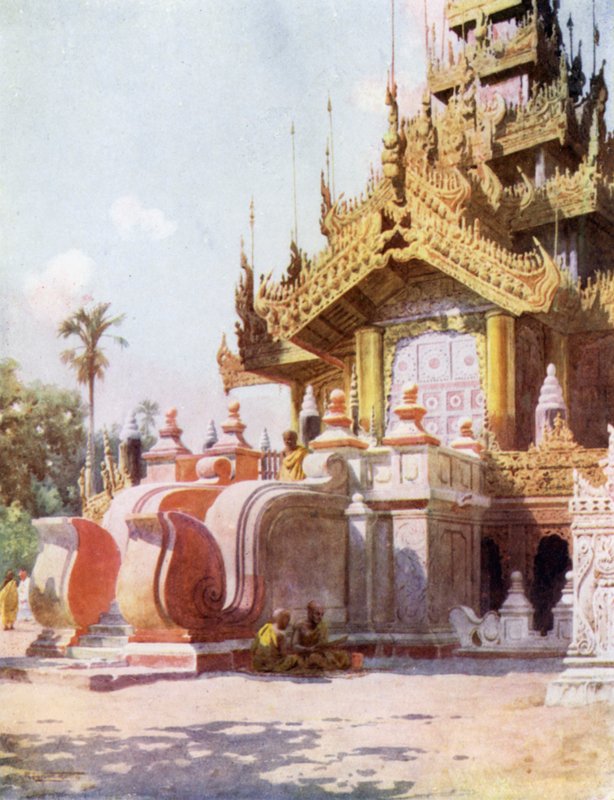 Portico of the Queens Golden Monastery, Mandalay od Robert George Talbot Kelly