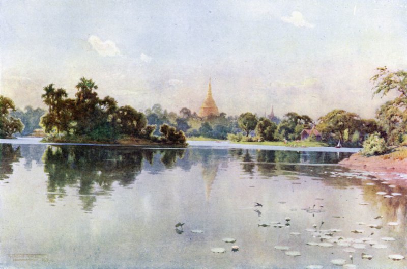 Shwe Dagon z parku Dalhousie od Robert George Talbot Kelly