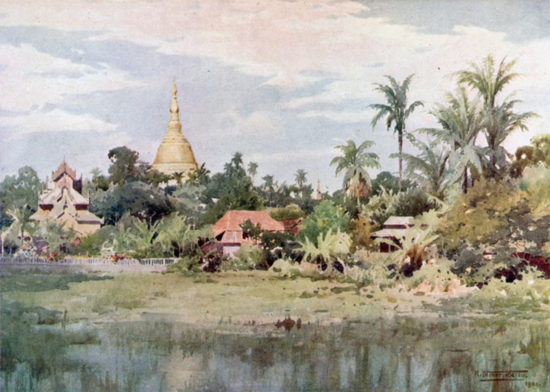 Shwe Dagon z tanku Bahan od Robert George Talbot Kelly