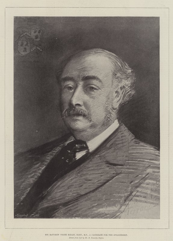 Sir Matthew White Ridley, Baronet, MP, kandidát na Speakership od Robert Ponsonby Staples