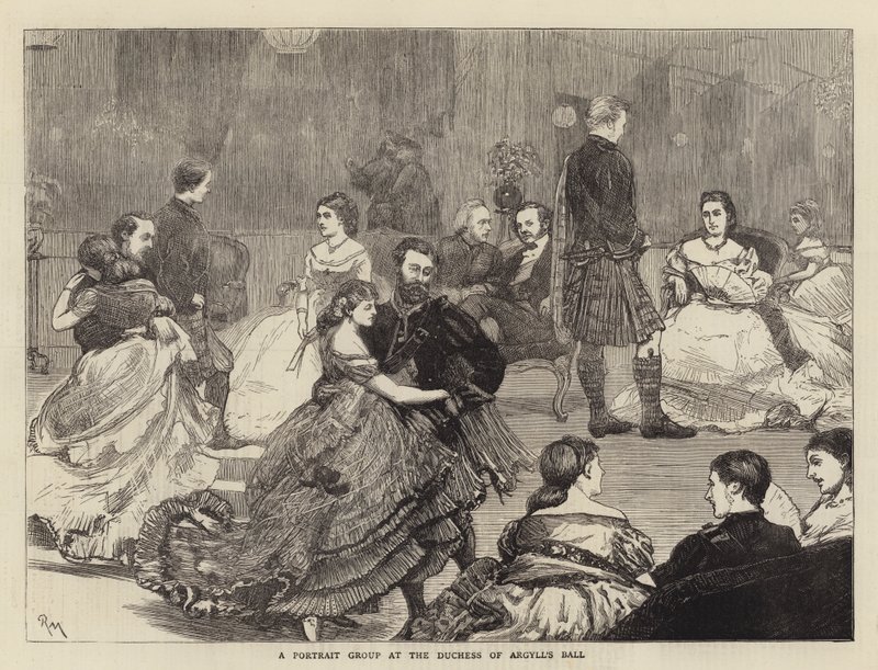 Portrétní skupina na plese vévodkyně z Argyll od Robert Walker Macbeth