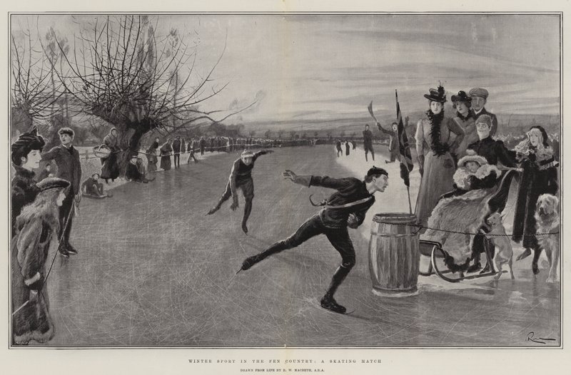 Zimní sporty v Fen Country, bruslařské utkání od Robert Walker Macbeth